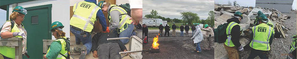 four images from a CERT training course